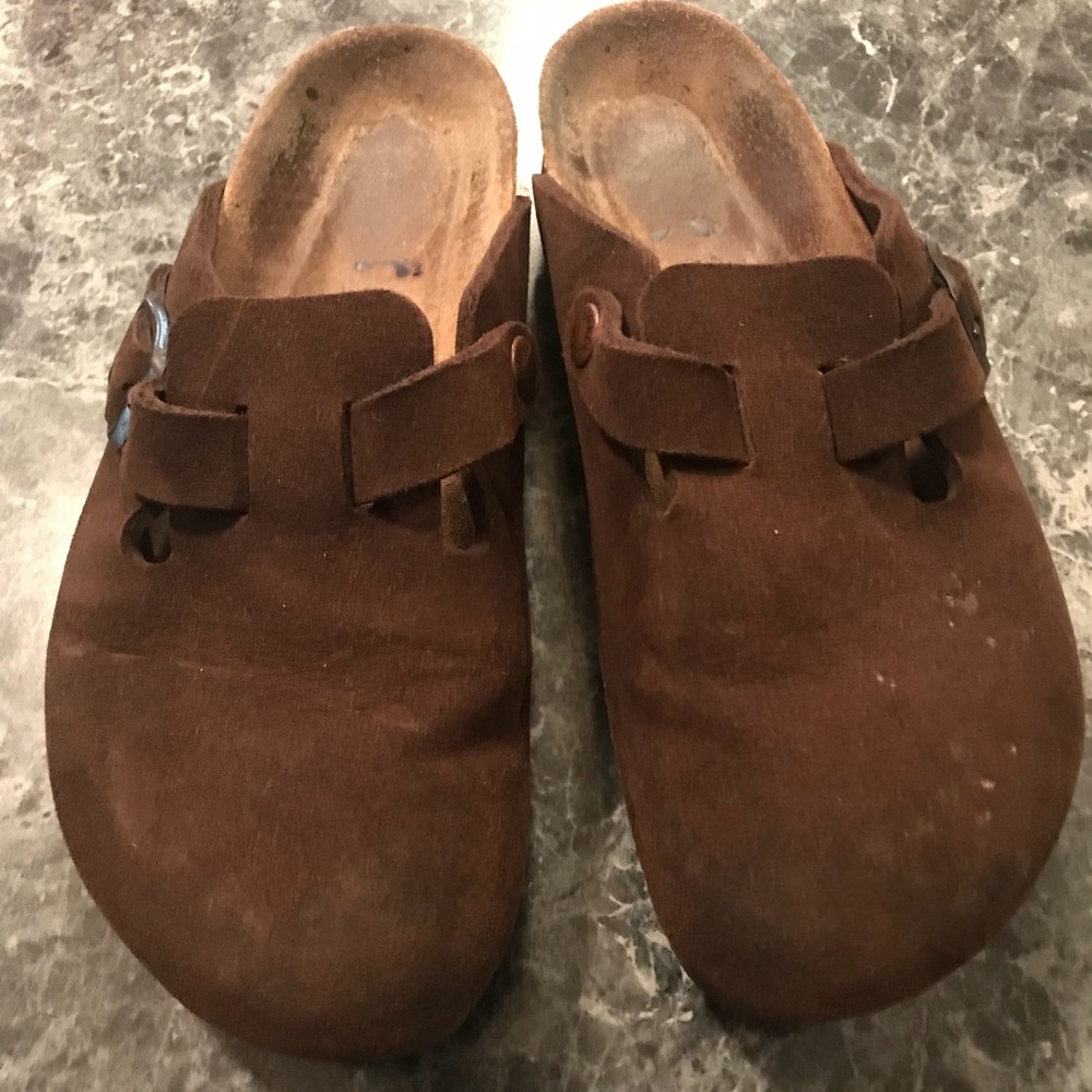 Birkenstock Brown Suede clogs